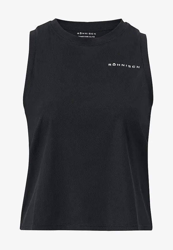 Röhnisch - Topp Rib Cropped Singlet - Svart