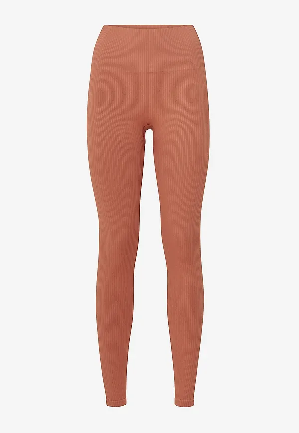 Röhnisch - Träningstights Seamless Rib Tights - Brun