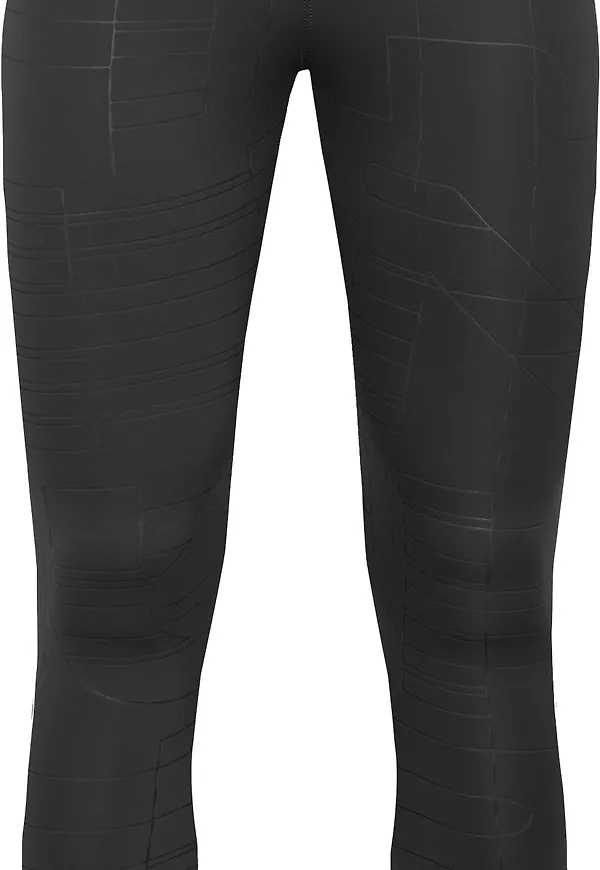 Röhnisch Women's Logo Effect High Waist Tights Black Logo Emboss
