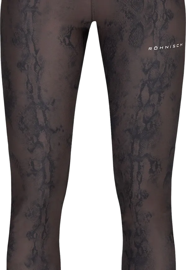 Röhnisch Women's Printed High Waist Tights Brown Snake