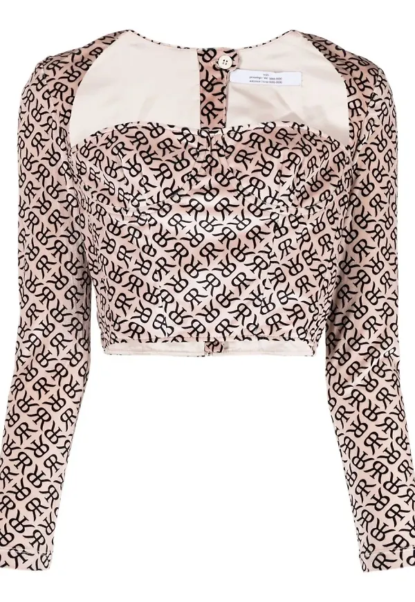 Rokh korsettopp med monogram - Neutral