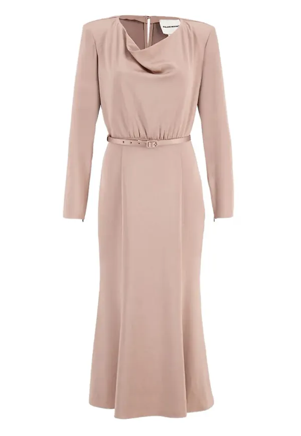 Roland Mouret midiklänning med hängande krage - Neutral