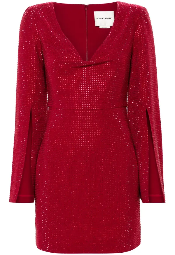 Roland Mouret strassprydd miniklänning - Röd