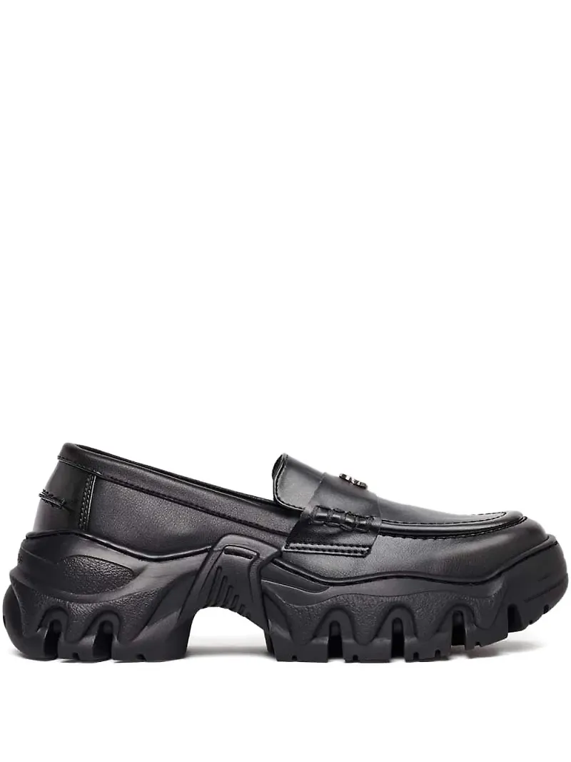 Rombaut loafers med grov sula - Svart