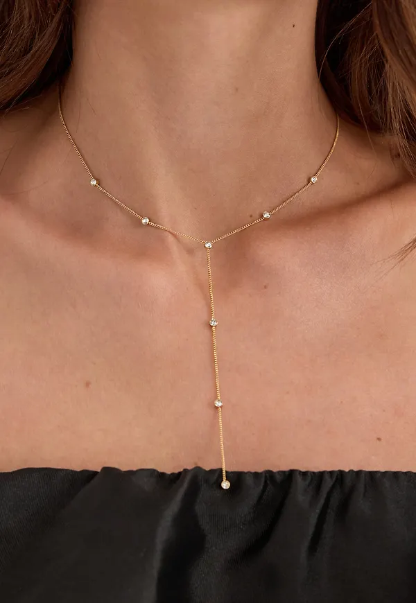 Root y-necklace Gold-plated