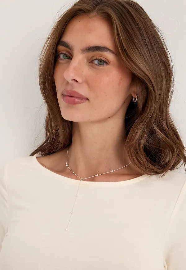 Root y-necklace Silver-plated