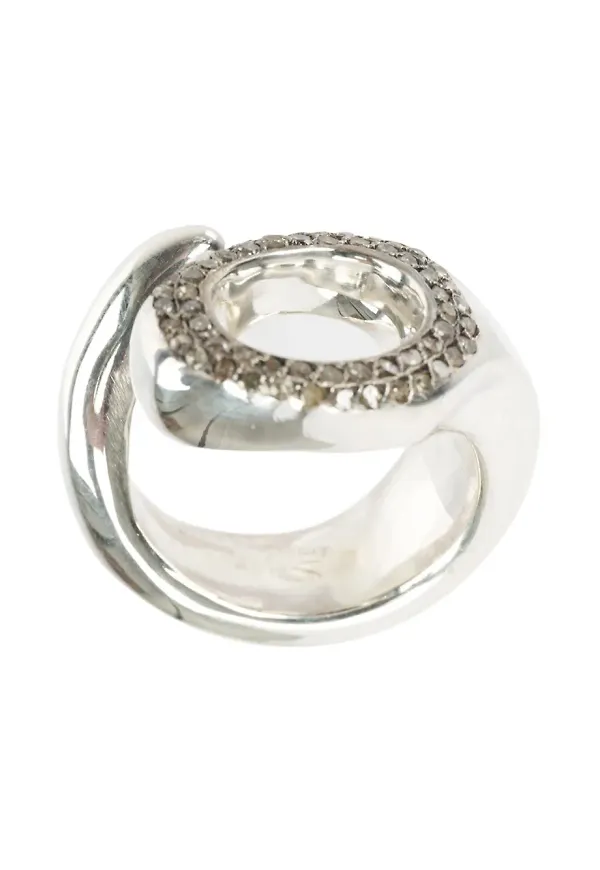 Rosa Maria cognac diamond ring - Metallic