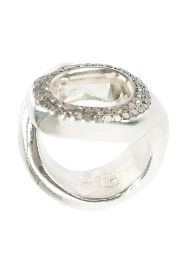 Rosa Maria grey diamond ring - Metallic