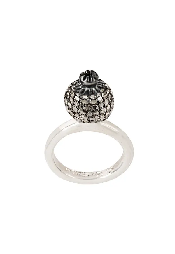 Rosa Maria ring med nitar - Metallic