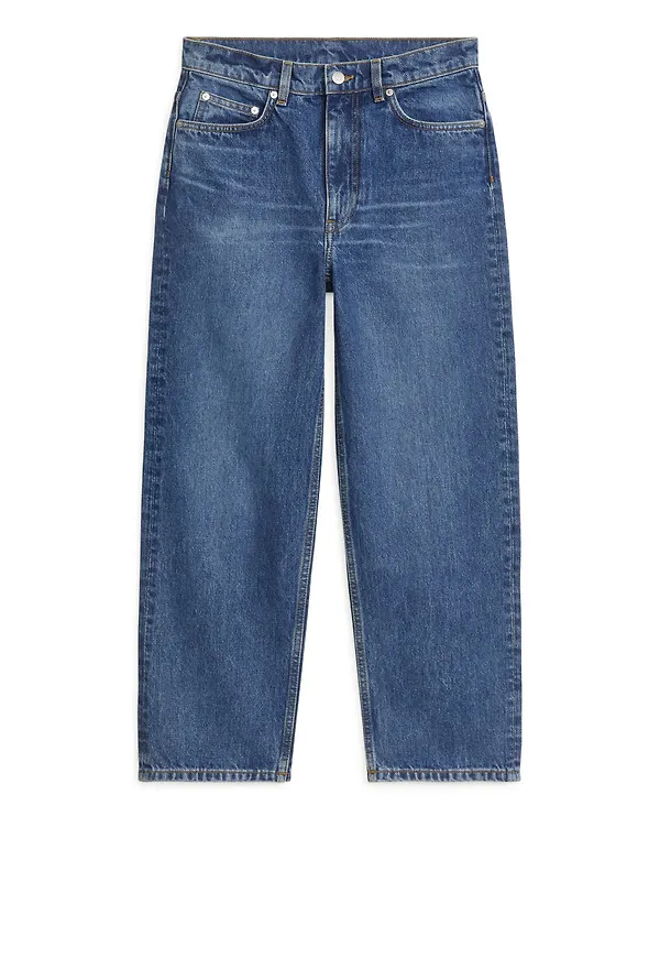 ROSE CROPPED Straight Jeans - Blue