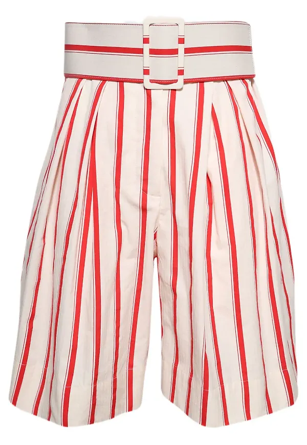 Rosie Assoulin shorts med bälte - Vit