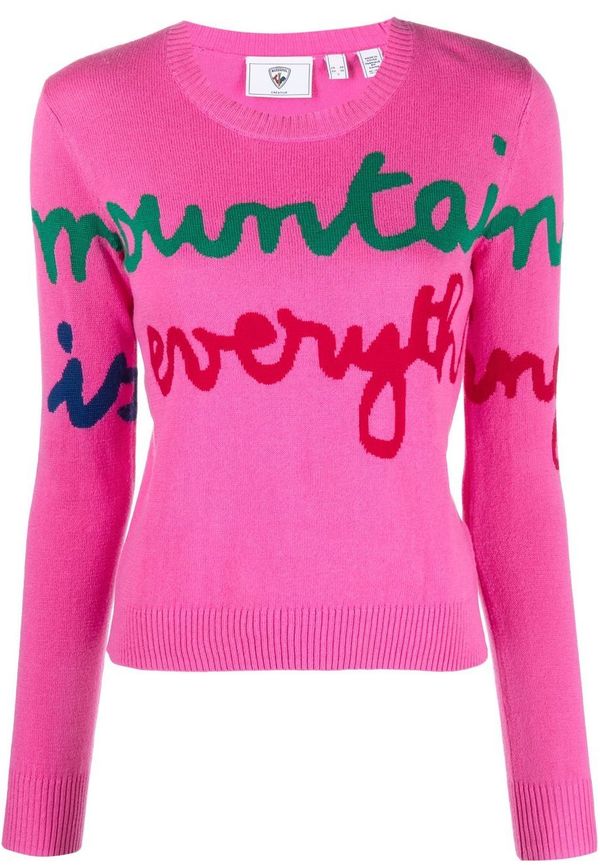Rossignol tröja med slogan och rundad hals - Rosa