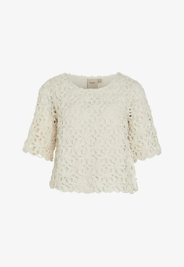 Rouge Vila - Topp viShina SS Top - Beige