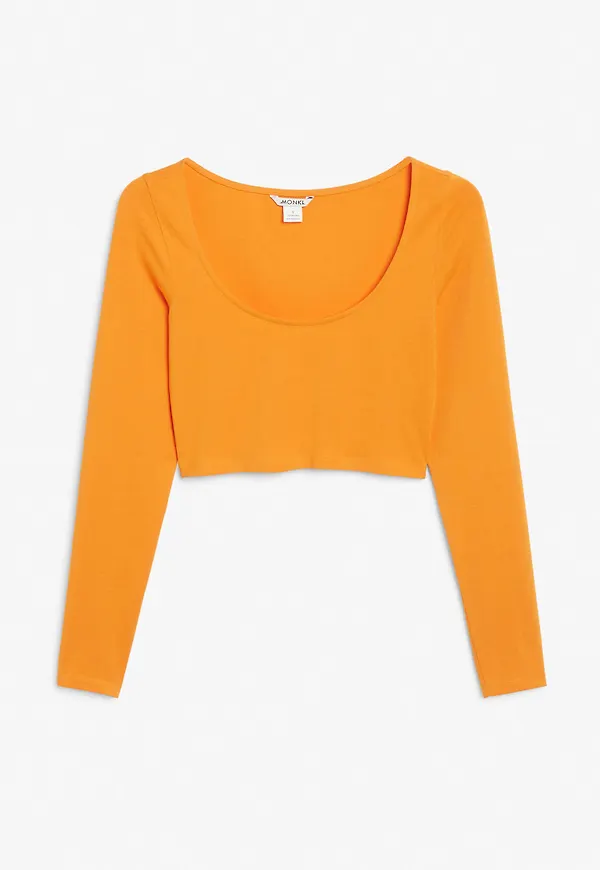 Round neck crop top - Orange