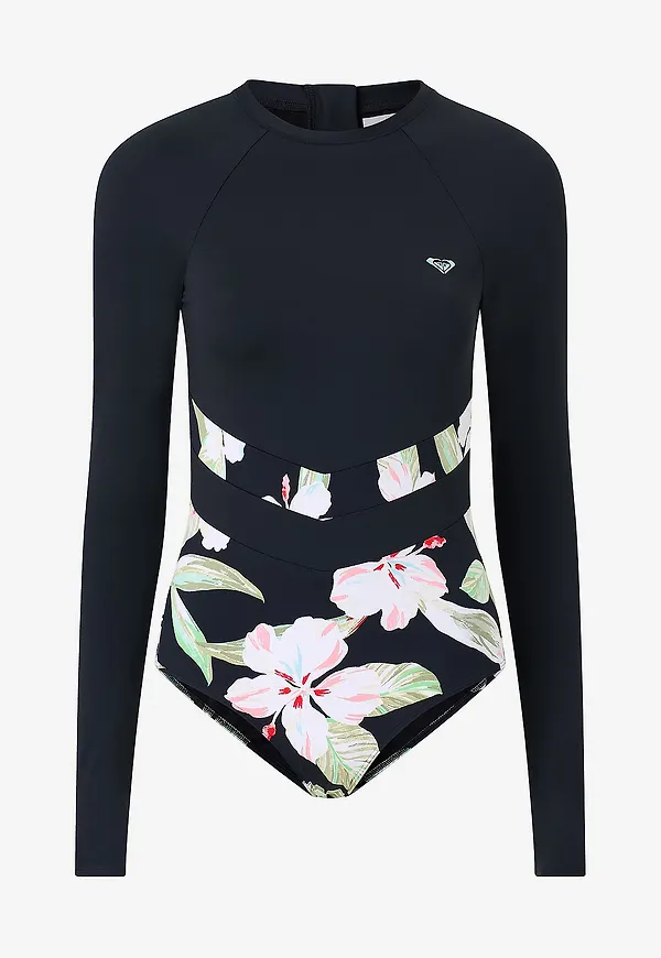Roxy - Baddräkt The Rider Zipped LS Onesie PT - Svart