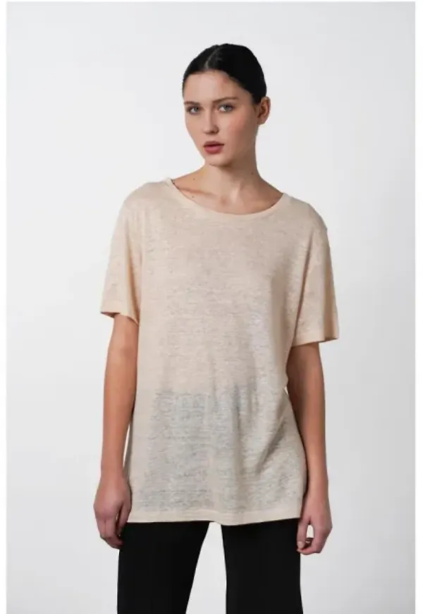 Roya Oversized Tee - Cream