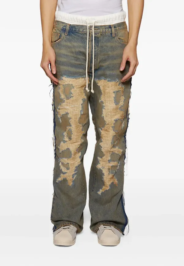 RRR123 skinny-jeans med slitning - Blå