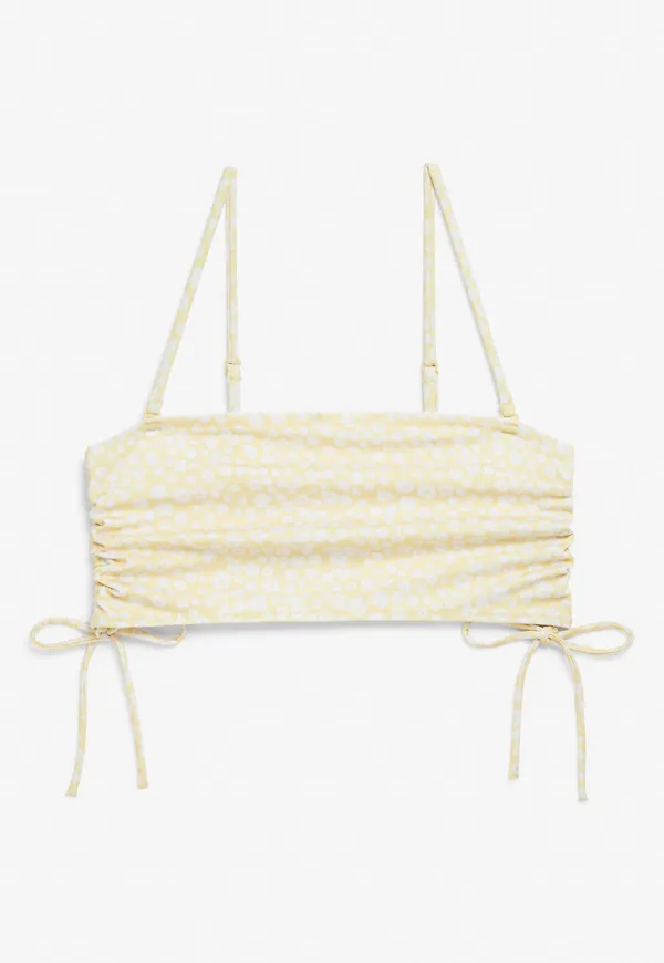 Ruched bikini top - Yellow