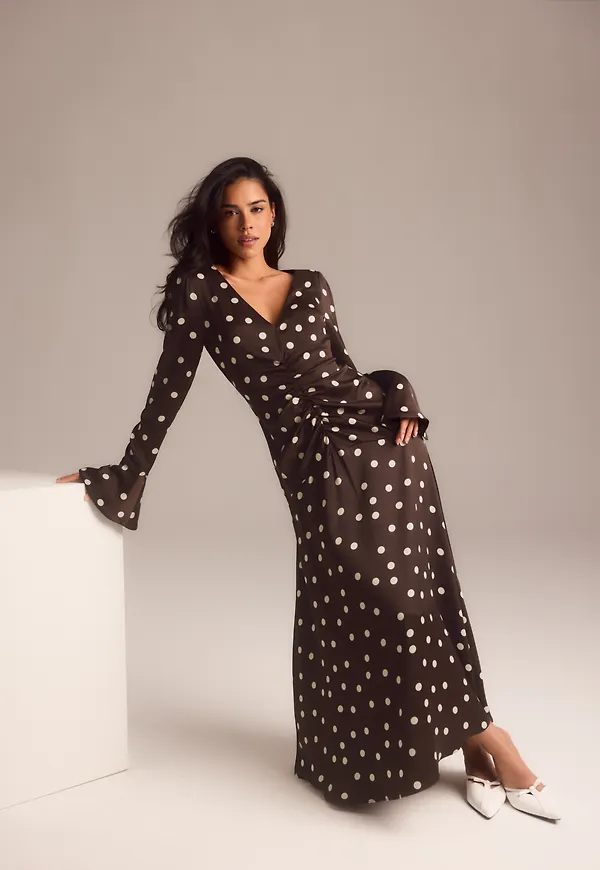 Ruched Front Midi Dress