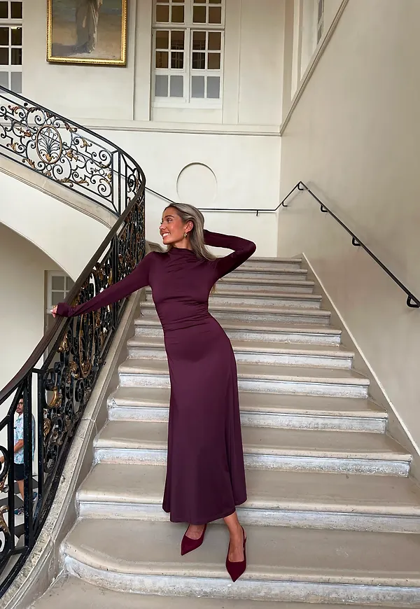 Ruched Long Dress