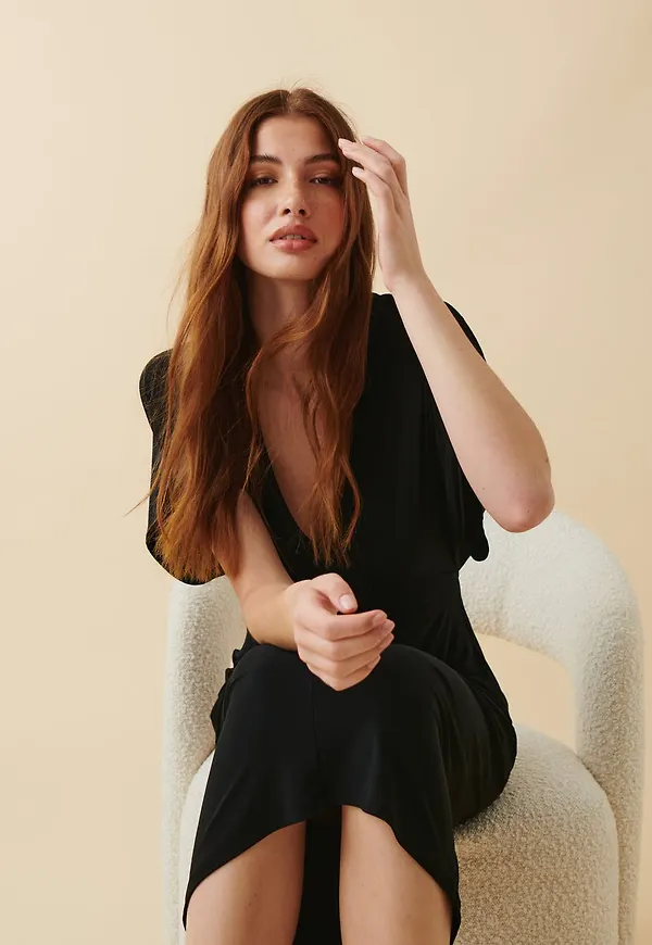 Ruched midi dress