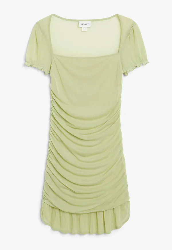 Ruched mini dress - Green