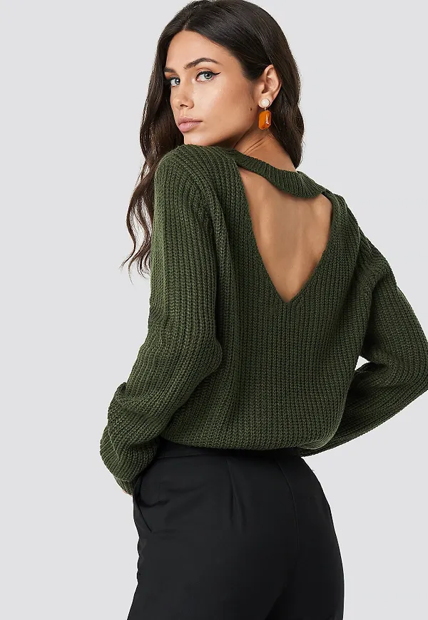 Rut&Circle Knit Back Open - Green