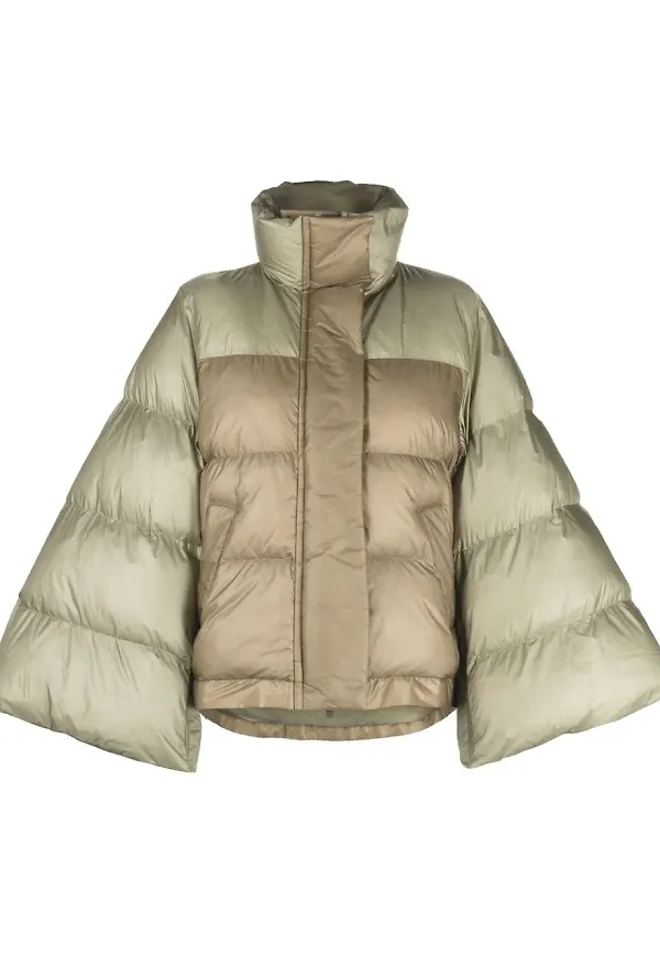sacai puffjacka med klockärm - Grön