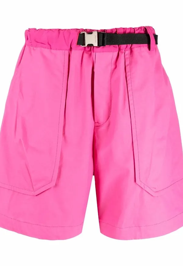 sacai shorts med bälte - Rosa