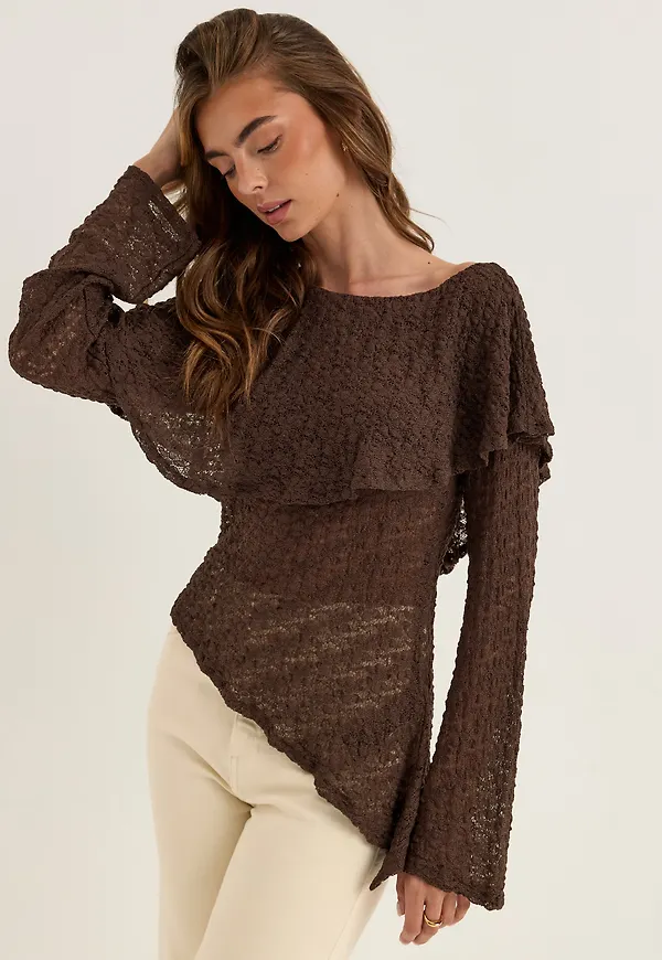 Asymmetric Lace Top