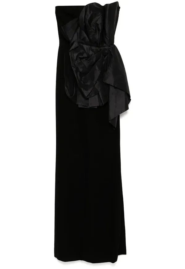 Saiid Kobeisy Voluminous draperad jumpsuit - Svart