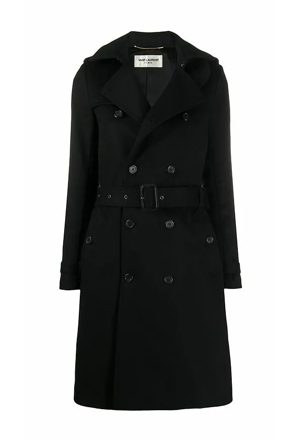 Saint Laurent - Vinterkappor - Svart - Dam - Storlek: M,S