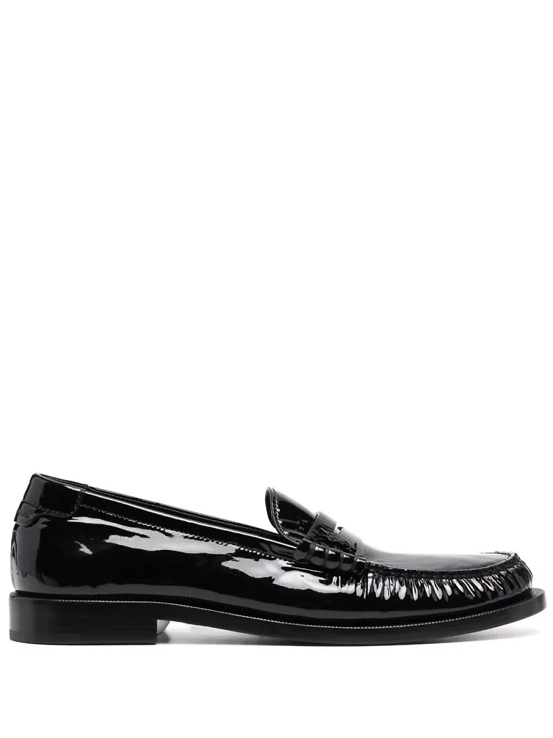 Saint Laurent 15 läderloafers - Svart