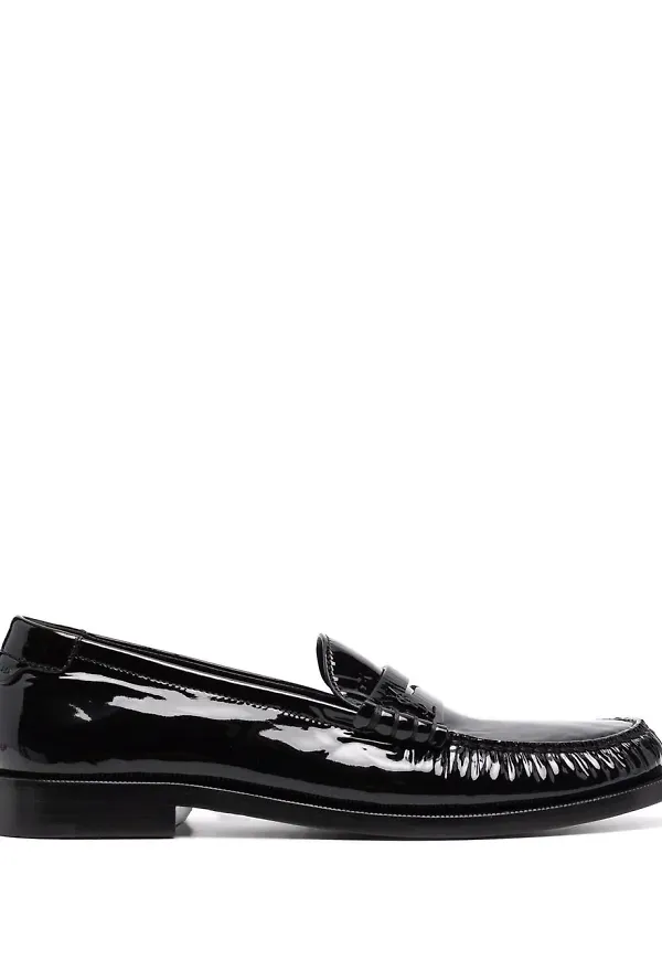 Saint Laurent 15 läderloafers - Svart