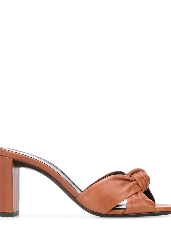 Saint Laurent 80 vridna pumps - Brun