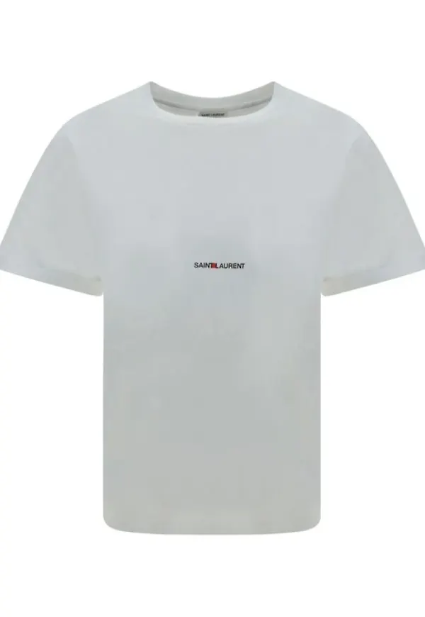 Saint Laurent, Topp, Dam, M, Bomull, Monogram Bomull T-shirt