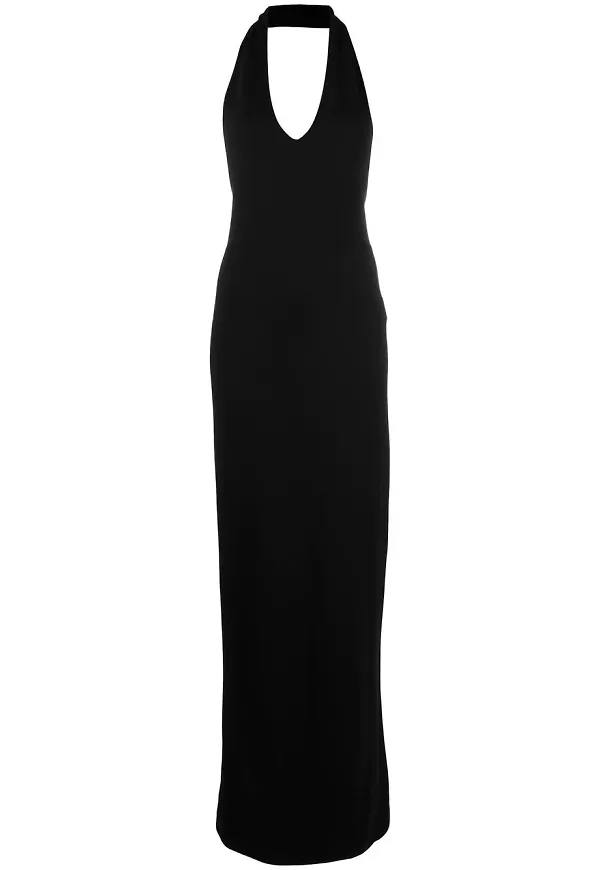 Saint Laurent aftonklänning med halterneck - Svart