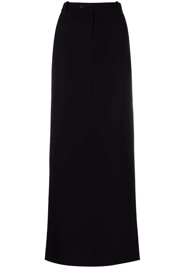 Saint Laurent Al maxikjol med slits - Svart