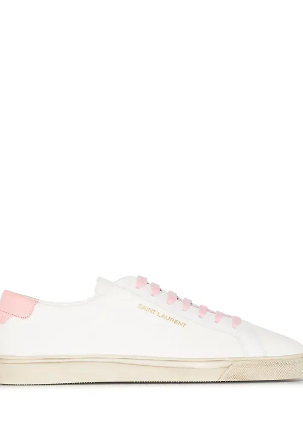 Saint Laurent Andy låga sneakers - Vit
