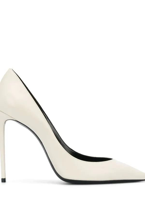 Saint Laurent Anja läderpumps - Vit