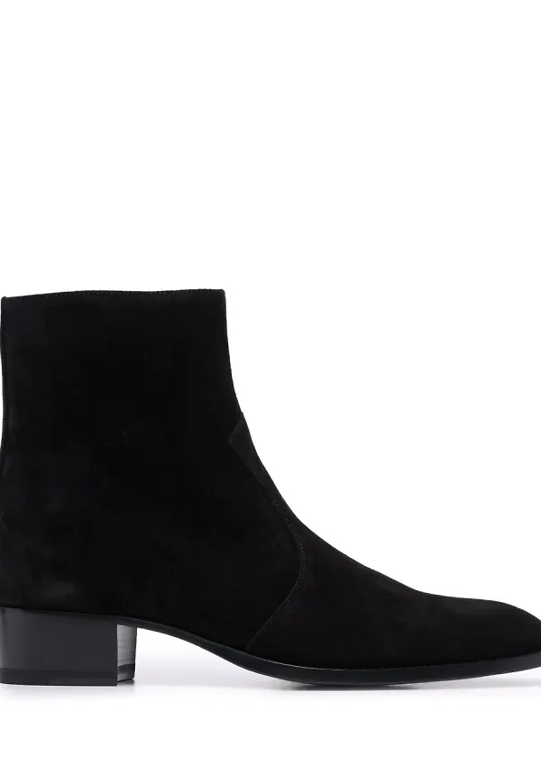 Saint Laurent ankelboots med dragkedja - Svart