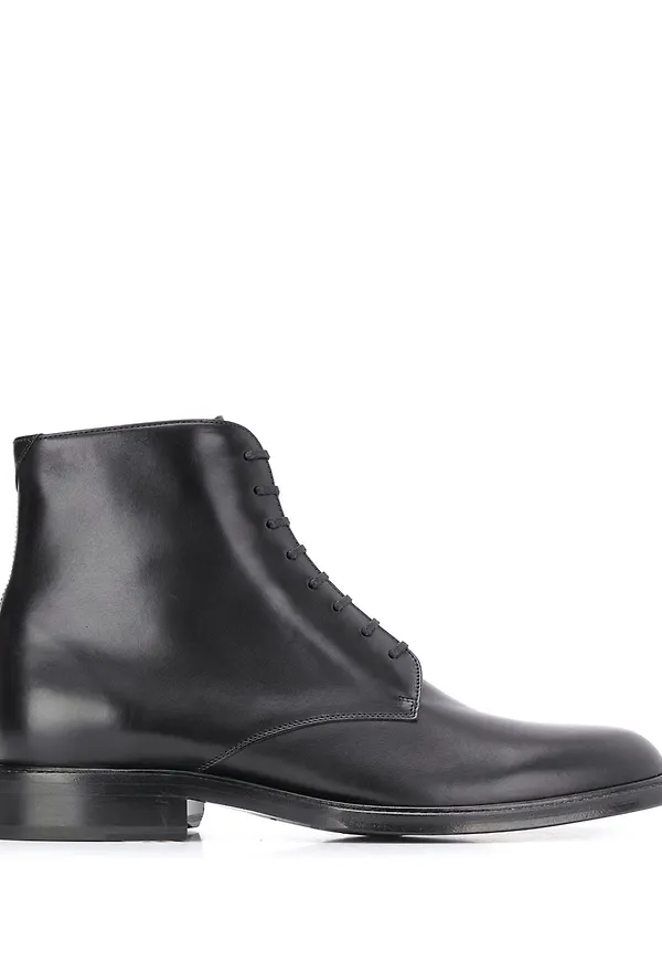 Saint Laurent ankelboots med snörning - Svart