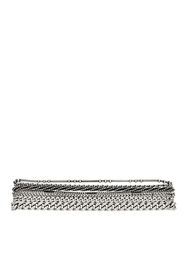 Saint Laurent armband med kedjor - Silverfärgad