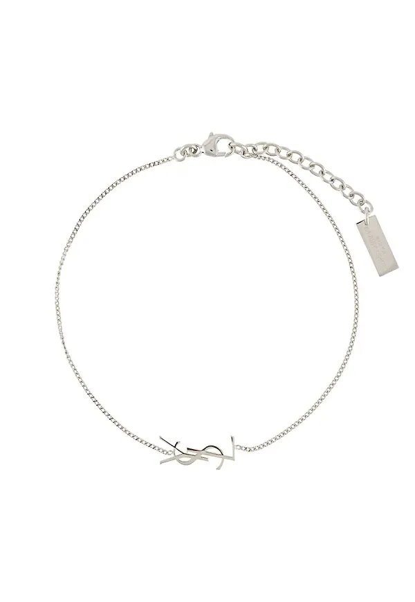 Saint Laurent armband med monogram - Silverfärgad