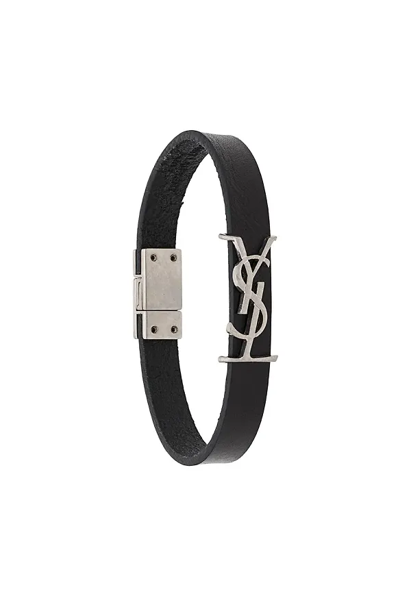 Saint Laurent armband med monogram - Svart