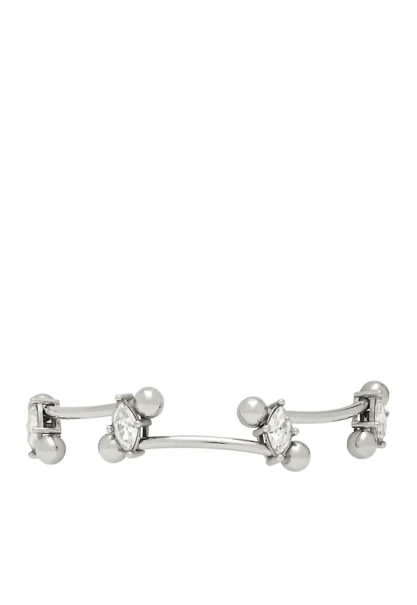 Saint Laurent armband med piercingdetalj - Silverfärgad