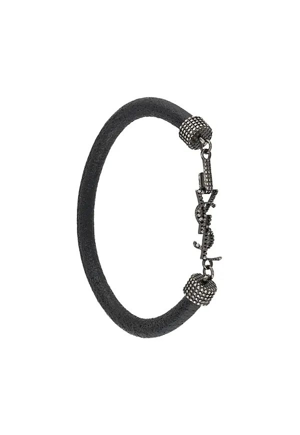 Saint Laurent armband med strass - Svart