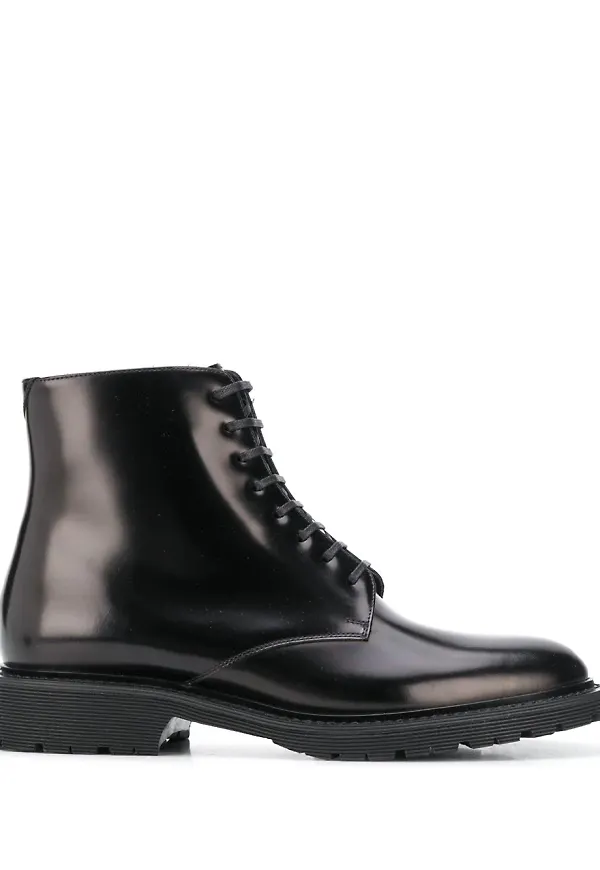 Saint Laurent Army stövlar med snörning - Svart