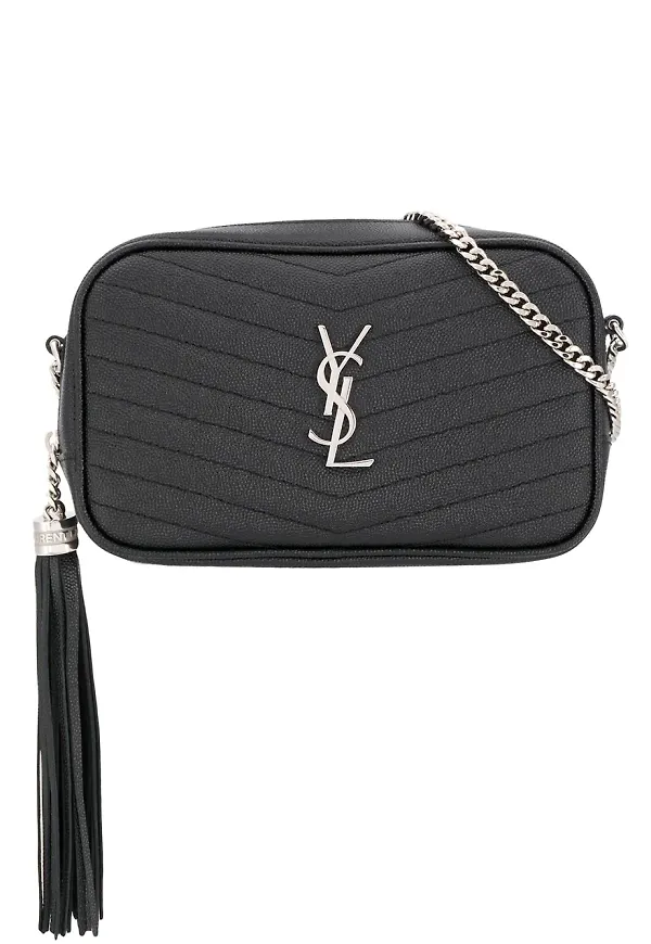Saint Laurent axelremsväska med monogram - Svart