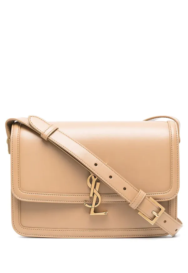 Saint Laurent axelväska med logotypplakett - Neutral